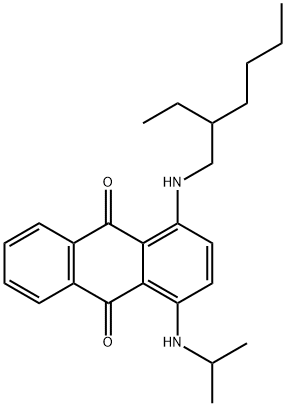 1-[(2-Ethylhexyl)amino]-4-[(1-methylethyl)amino]-9,10-anthracenedione Struktur