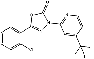 1,3,4-OXADIAZOL-2(3H)-ONE, 5-(2-CHLOROPHENYL)-3-[4-(TRIFLUOROMETHYL)-2-PYRIDINYL]- Struktur