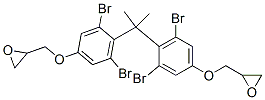 2,2'-[(1-methylethylidene)bis[(3,5-dibromo-4,1-phenylene)oxymethylene]]bisoxirane Struktur