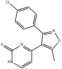 4-[3-(4-CHLOROPHENYL)-5-METHYL-4-ISOXAZOLYL]-2-PYRIMIDINETHIOL Struktur