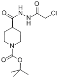 1,4-PIPERIDINEDICARBOXYLIC ACID, 1-(1,1-DIMETHYLETHYL) ESTER, 4-[2-(2-CHLOROACETYL)HYDRAZIDE] Struktur