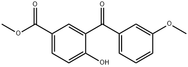 4-Hydroxy-3-(3-methoxybenzoyl)benzoic acid methyl ester Struktur