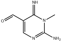 5-Pyrimidinecarboxaldehyde,  2-amino-1,6-dihydro-6-imino-1-methyl- Struktur