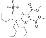 Phosphonium, [4,5-bis(methoxycarbonyl)-1,3-dithiol-2-yl]tributyl-, tetrafluoroborate(1-) Struktur