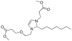 methyl 2-heptyl-2,3-dihydro-3-[2-(3-methoxy-3-oxopropoxy)ethyl]-1H-imidazole-1-propionate Struktur