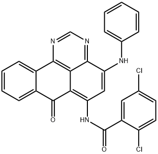 2,5-Dichloro-N-(7-oxo-4-phenylamino-7H-benzo[e]perimidin-6-yl)benzamide Struktur