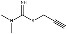 Carbamimidothioic acid, N,N-dimethyl-, 2-propynyl ester (9CI) Struktur