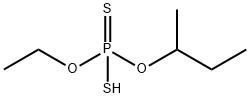 O-sec-butyl O-ethyl hydrogen dithiophosphate Struktur