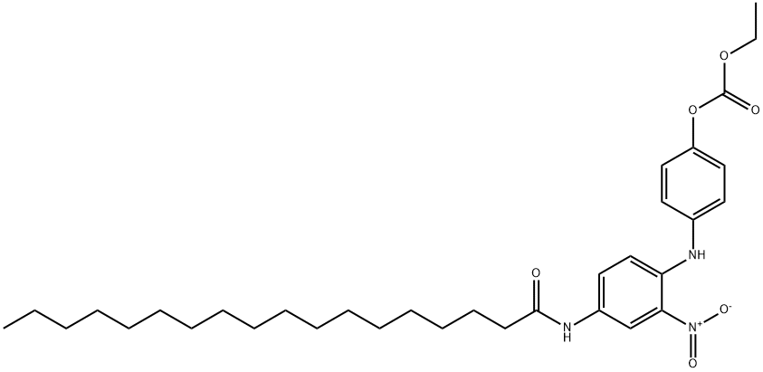 ethyl 4-[2-nitro-4-[(1-oxooctadecyl)amino]anilino]phenyl carbonate Struktur