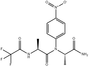 trifluoroacetyl-dialanine-4-nitroanilide Struktur