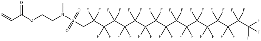 2-[methyl[(2,2,3,3,4,4,5,5,6,6,7,7,8,8,9,9,10,10,11,11,12,12,13,13,14,14,15,15,16,16,17,17,17-tritriacontafluoroheptadecyl)sulphonyl]amino]ethyl acrylate Struktur