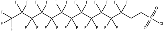 3,3,4,4,5,5,6,6,7,7,8,8,9,9,10,10,11,11,12,12,13,13,14,14,14-pentacosafluorotetradecane-1-sulphonyl chloride Struktur