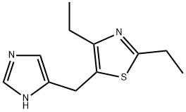 Thiazole, 2,4-diethyl-5-(1H-imidazol-4-ylmethyl)- (9CI) Struktur