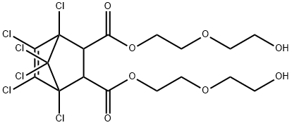 1,4,5,6,7,7-Hexachlorobicyclo[2.2.1]hept-5-ene-2,3-dicarboxylic acid bis[2-(2-hydroxyethoxy)ethyl] ester Struktur