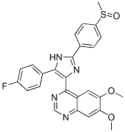 Quinazoline,  4-[5-(4-fluorophenyl)-2-[4-(methylsulfinyl)phenyl]-1H-imidazol-4-yl]-6,7-dimethoxy-  (9CI) Struktur