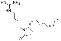 N-[4-[(E)-2-[(2Z,5Z)-2,5-Octadienylidene]-5-oxopyrrolidin-1-yl]butyl]guanidine Struktur