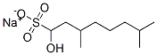 sodium 1-hydroxy-3,7-dimethyloctanesulphonate Struktur