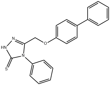 s-Triazole-2-thiol, 5-(4-biphenylyloxymethyl)-1-phenyl- Struktur