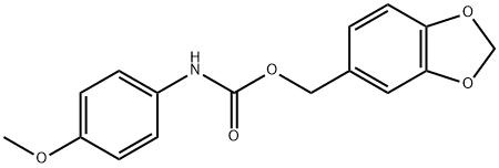 Carbanilic acid, p-methoxy-, piperonyl ester (7CI, 8CI) Struktur