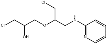 1-chloro-3-[1-(chloromethyl)-2-(2-pyridylamino)ethoxy]propan-2-ol Struktur