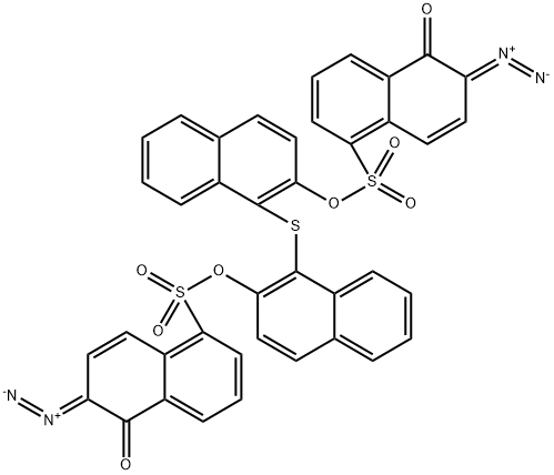 thiodinaphthalene-1,2-diyl tetrakis(6-diazo-5,6-dihydro-5-oxonaphthalene-1-sulphonate) Struktur