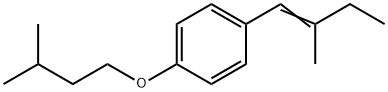 1-(2-Methyl-1-butenyl)-4-(3-methylbutoxy)benzene Struktur