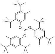 tris(2,4-ditertbutyl-5-methylphenyl) phosphite  Struktur