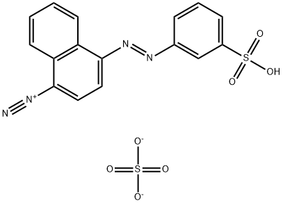 bis[4-[(3-sulphophenyl)azo]naphthalene-1-diazonium] sulphate Struktur