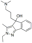 2,4-Dihydro-4-(3-dimethylaminopropyl)-2-ethyl-3-methylindeno[1,2-c]pyrazol-4-ol Struktur