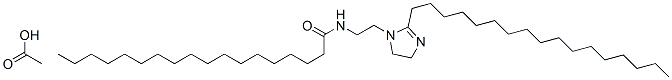 N-[2-(2-heptadecyl-4,5-dihydro-1H-imidazol-1-yl)ethyl]stearamide monoacetate Struktur