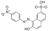 7-hydroxy-8-[(4-nitrophenyl)azo]naphthalene-2-sulphonic acid Struktur