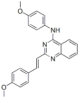 N-(4-methoxyphenyl)-2-[2-(4-methoxyphenyl)ethenyl]quinazolin-4-amine Struktur