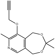 1,5-Dihydro-3,3,8-trimethyl-9-(2-propynyloxy)[1,3]dioxepino[5,6-c]pyridine Struktur