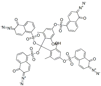 methylenebis(3-hydroxy-5-methyl-4,1-phenylene) tetrakis(6-diazo-5,6-dihydro-5-oxonaphthalene-1-sulphonate) Struktur