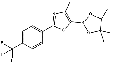 4-METHYL-5-(4,4,5,5-TETRAMETHYL-1,3,2-DIOXABOROLAN-2-YL)-2-[4-(TRIFLUOROMETHYL)PHENYL]-1,3-THIAZOLE Struktur