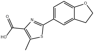 2-(2,3-DIHYDRO-1-BENZOFURAN-5-YL)-4-METHYL-1,3-THIAZOLE-5-CARBOXYLIC ACID Struktur