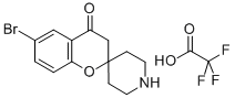 6-BROMOSPIRO[CHROMENE-2,4'-PIPERIDIN]-4(3H)-ONE TRIFLUOROACETATE Struktur