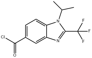 1-ISOPROPYL-2-(TRIFLUOROMETHYL)-1H-BENZIMIDAZOLE-5-CARBONYL CHLORIDE Struktur