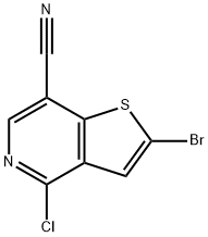 2-broMo-4-chlorothieno[3,2-c]pyridine-7-carbonitrile Struktur