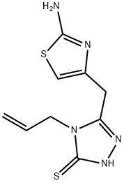 4-ALLYL-5-[(2-AMINO-1,3-THIAZOL-4-YL)METHYL]-2,4-DIHYDRO-3H-1,2,4-TRIAZOLE-3-THIONE Struktur