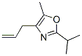 Oxazole, 5-methyl-2-(1-methylethyl)-4-(2-propenyl)- (9CI) Struktur