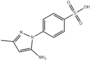 4-(5-Amino-3-methyl-1H-pyrazol-1-yl)benzenesulfonic acid Struktur