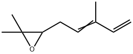 2,2-Dimethyl-3-(3-methyl-2,4-pentadienyl)-oxirane Struktur