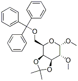 Methyl 3,4-O-Isopropylidene-2-O-methyl-6-O-trityl-α-D-galactopyranoside Struktur