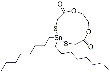 8,8-dioctyl-1,4-dioxa-7,9-dithia-8-stannacycloundecane-5,11-dione Struktur