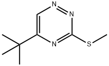 3-Methylthio-5-tert-butyl-1,2,4-triazine Struktur