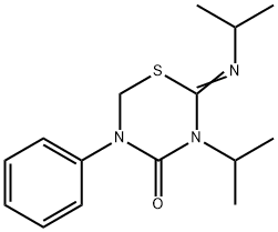 4H-1,3,5-Thiadiazin-4-one, tetrahydro-3-(1-Methylethyl)-2-[(1-Methylethyl)iMino]-5-phenyl- Struktur