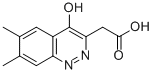 6,7-Dimethyl-4-hydroxy-3-cinnolineacetic acid Struktur