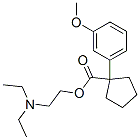 1-(m-Methoxyphenyl)-1-cyclopentanecarboxylic acid 2-(diethylamino)ethyl ester Struktur