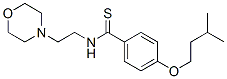 p-(3-Methylbutyloxy)-N-(2-morpholinoethyl)benzothioamide Struktur